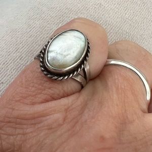 Silver Mother of Pearl ring